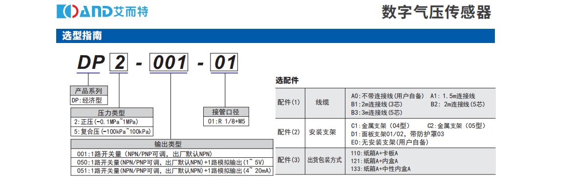 艾而特DP系列經(jīng)濟型數(shù)顯氣壓傳感器